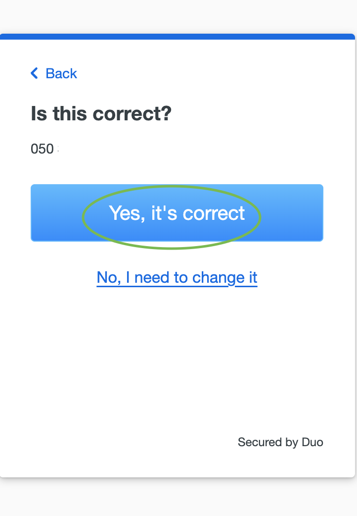 Check that you write right phone number