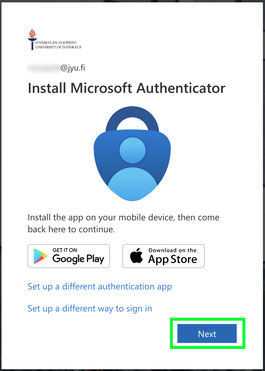 Install Microsoft Authenticator
