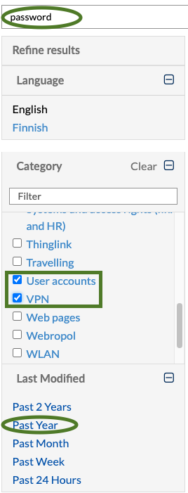 filtered search