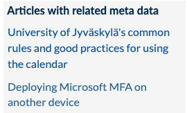 related meta data