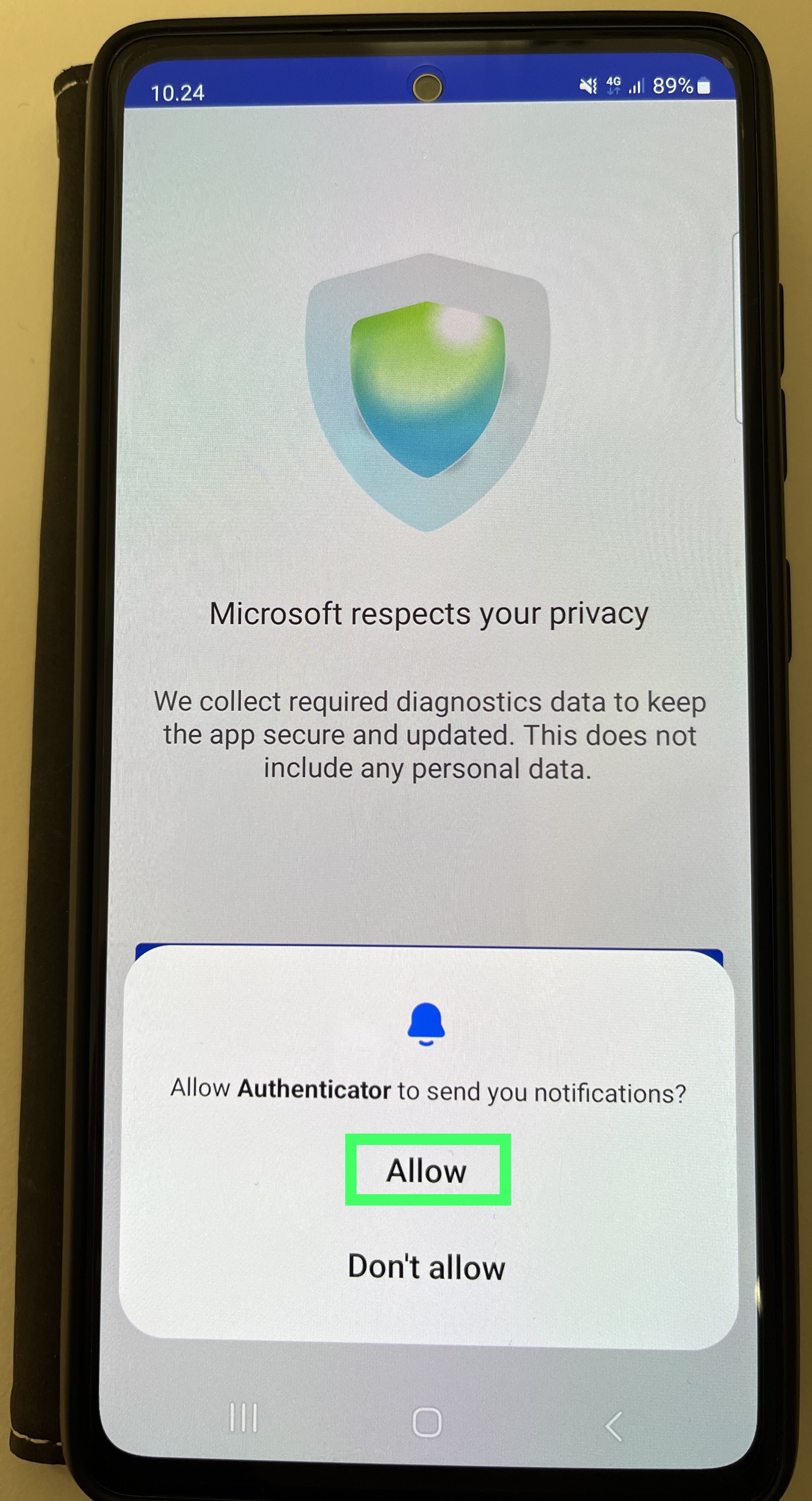 Accept notifications