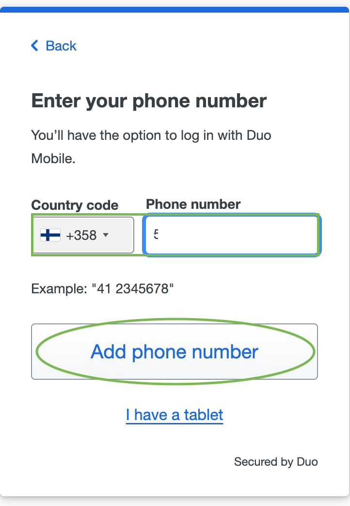 Enter your phone number