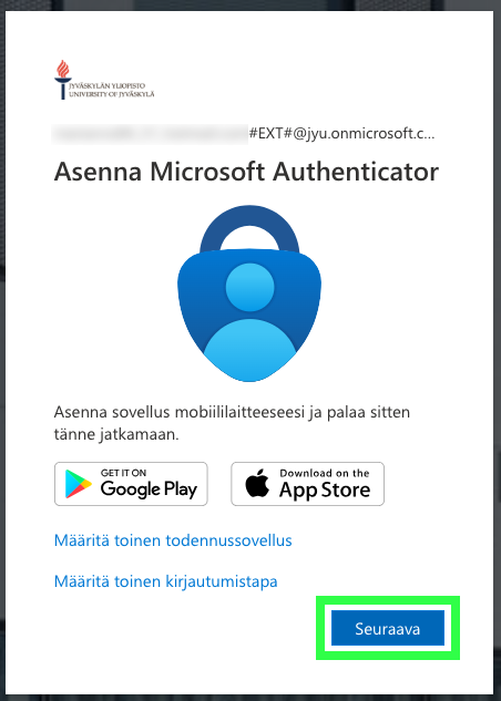 Asenna Microsoft Authenticator- sovellus älypuhelimeesi
