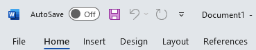 Word file menu