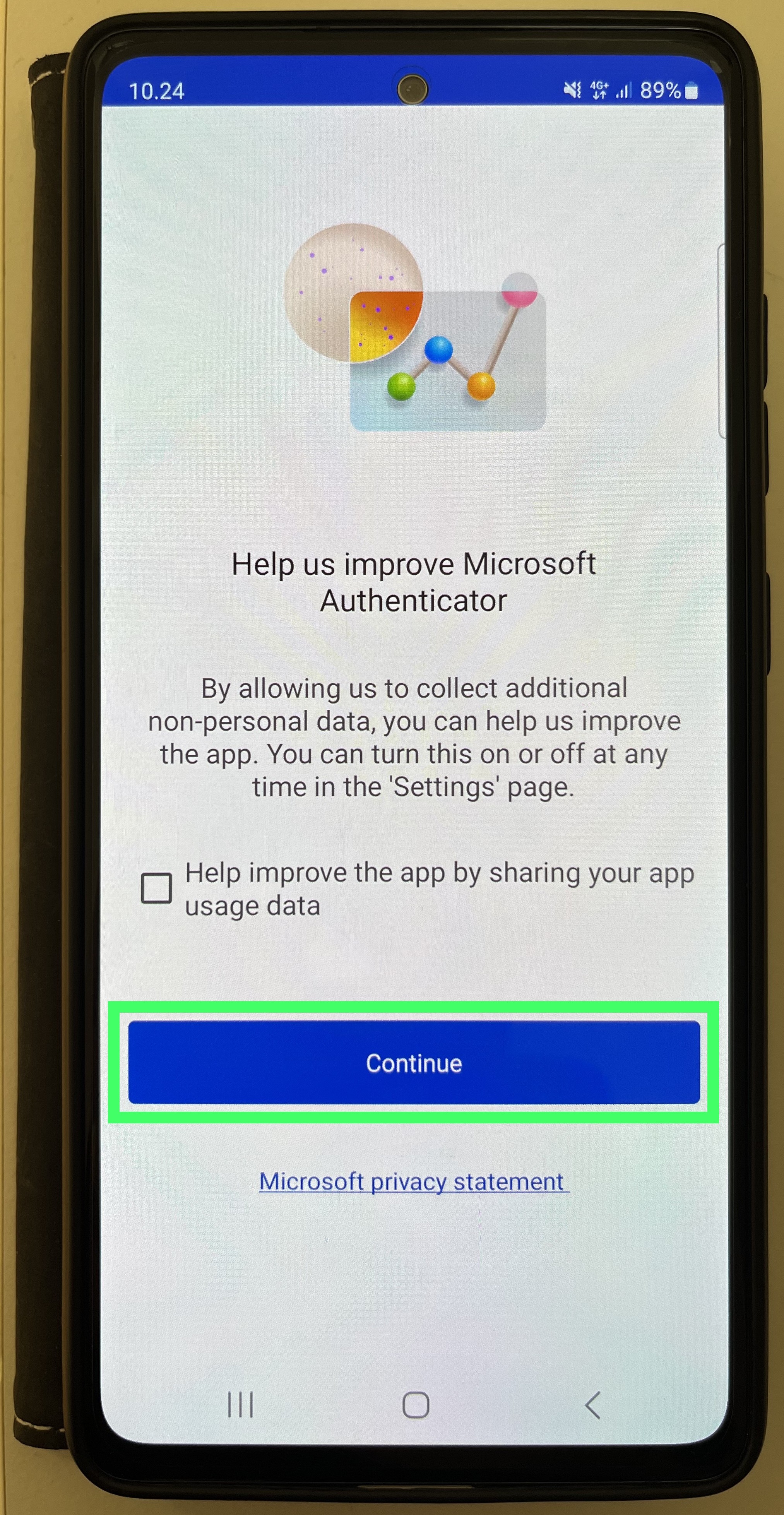 You don't need to accept additional data sending Microsoft.
