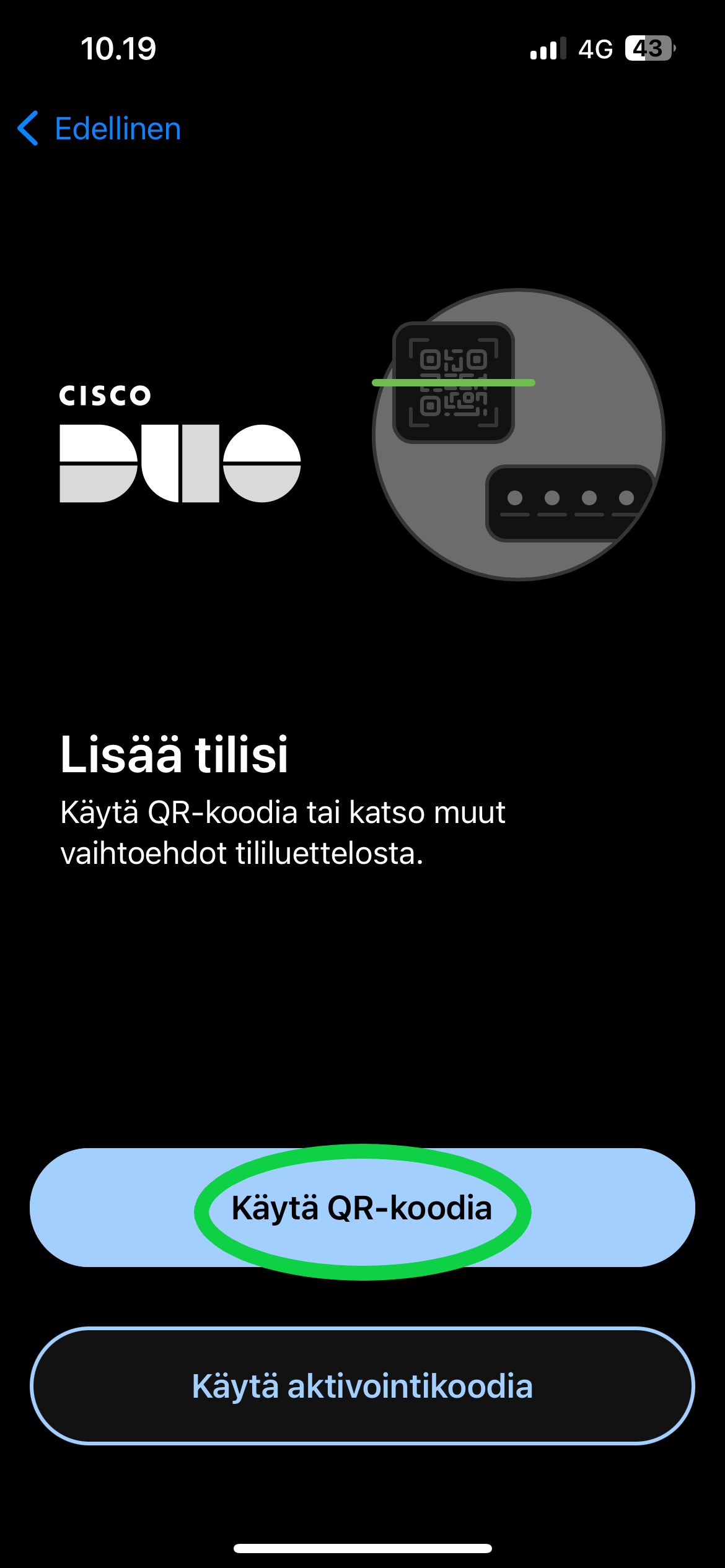Lisää tilisi