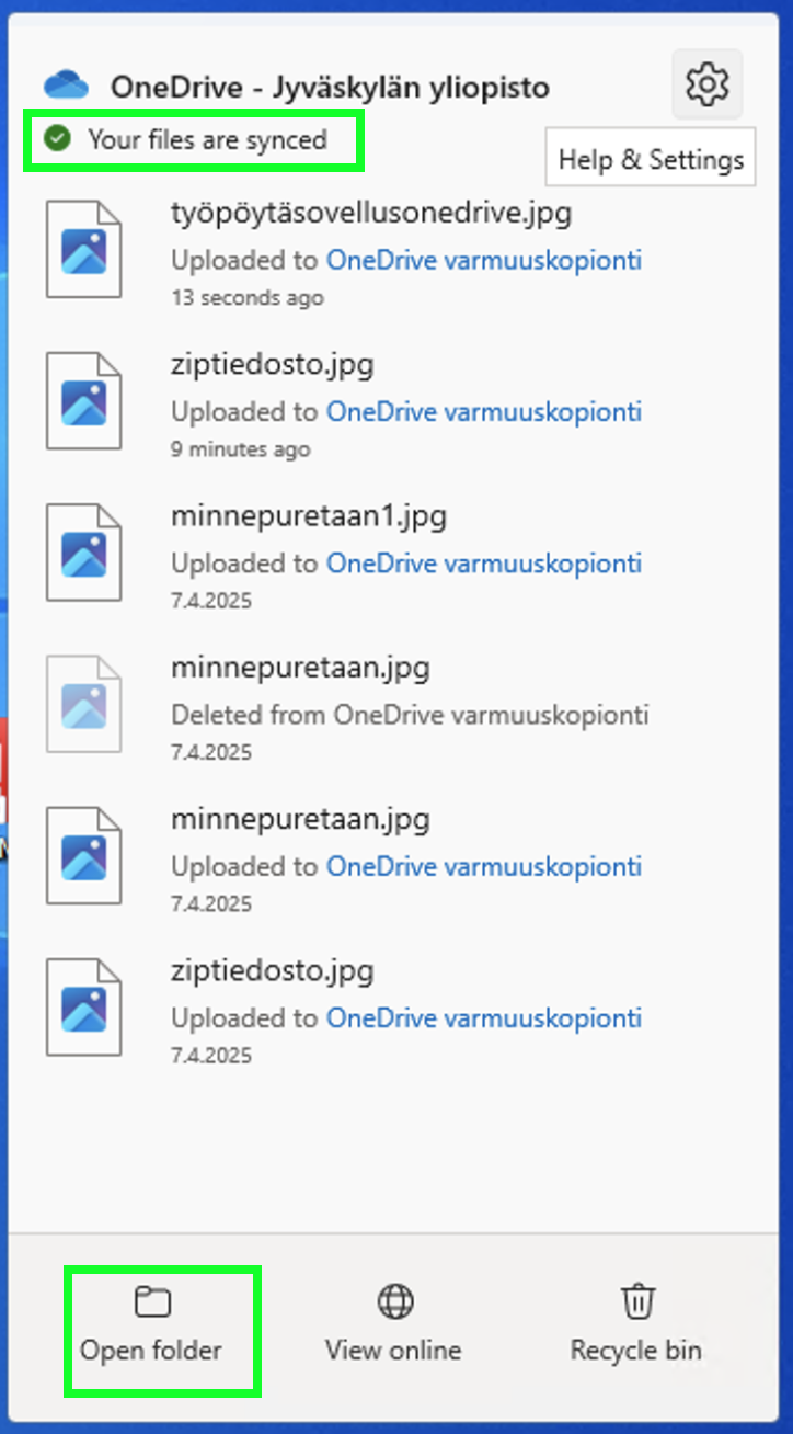 OneDrive desktop app