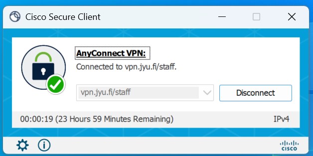 Yhdistetty vpn- yhteys