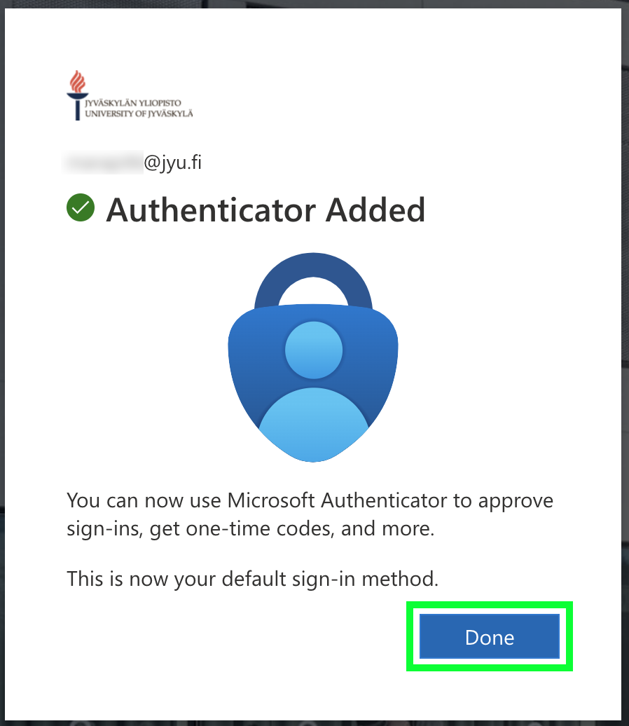 Authenticator Added