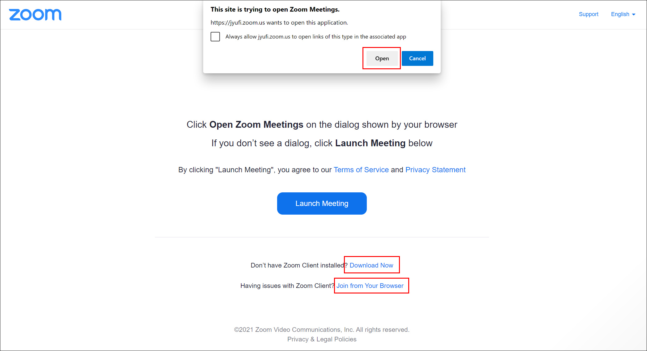 Zoom-kokoukseen liittyminen