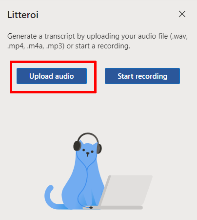 Upload audio