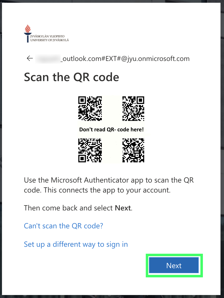Scan QR-code window