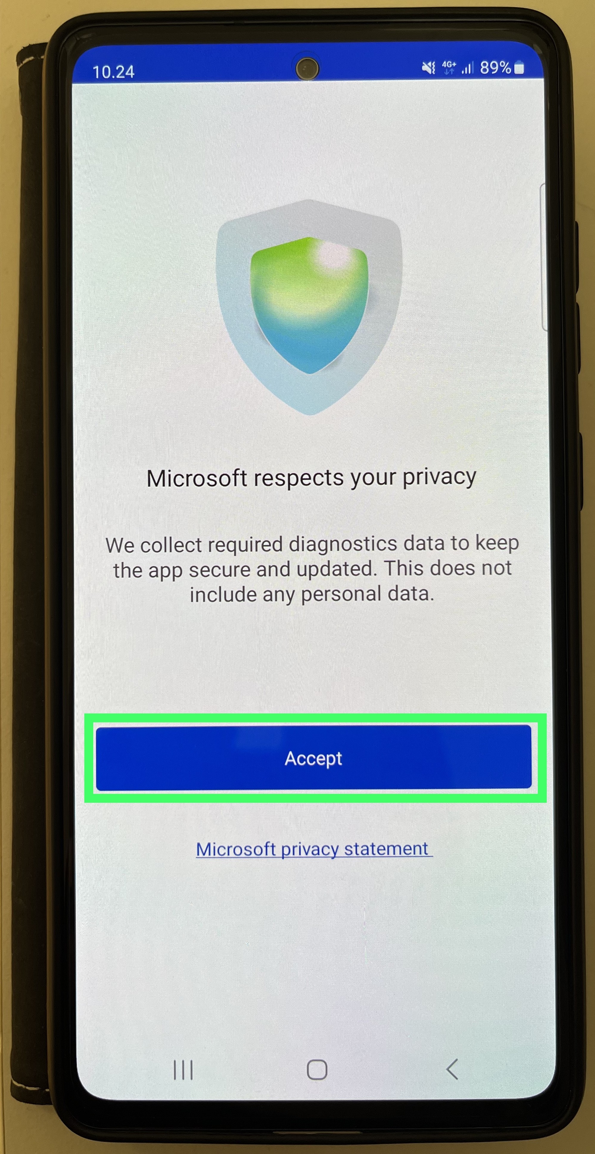 Accept privacy setting
