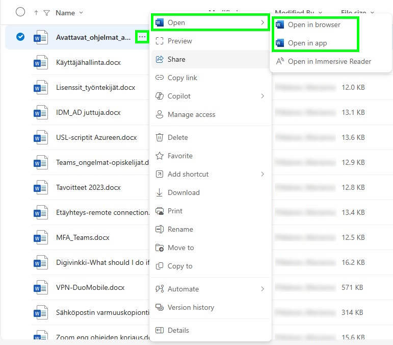OneDrive, My Files