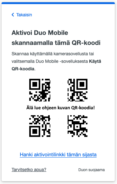 Skannaa QR-koodi