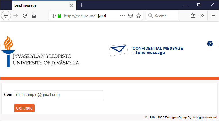 Enter your email address in the "From" field.