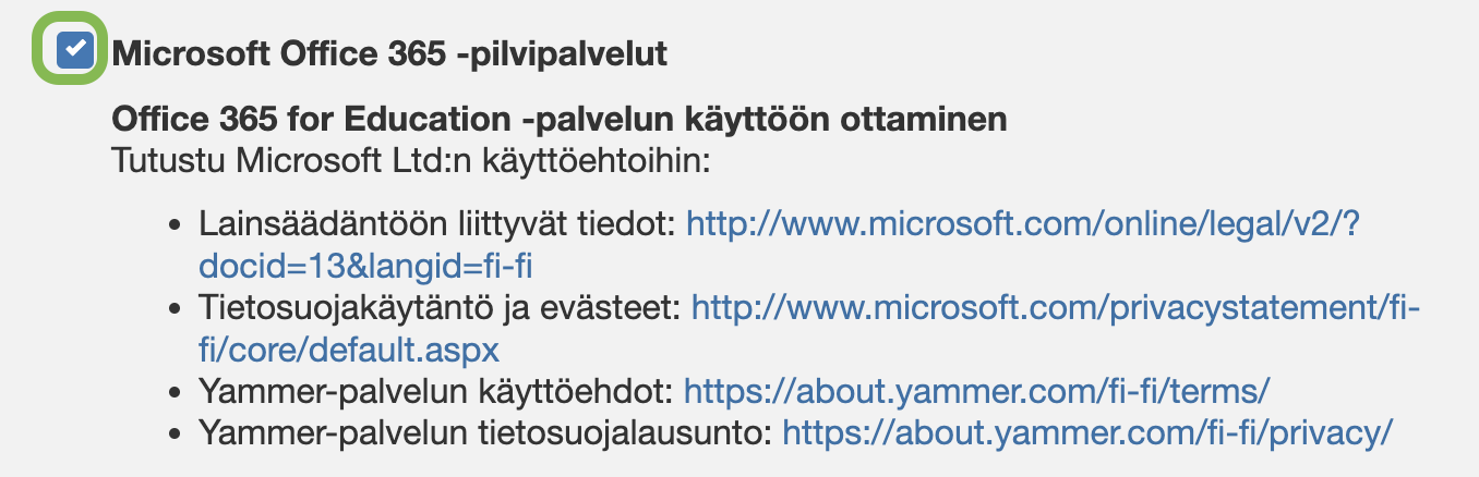 aktivoi o365-oikeus aktivoi o365-oikeus