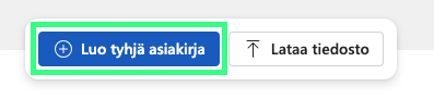Luo uusi dokumentti nappi Word selain versiossa