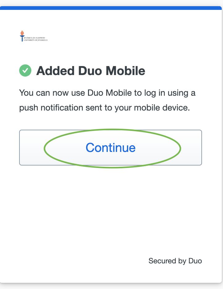Added Duo Mobile- window
