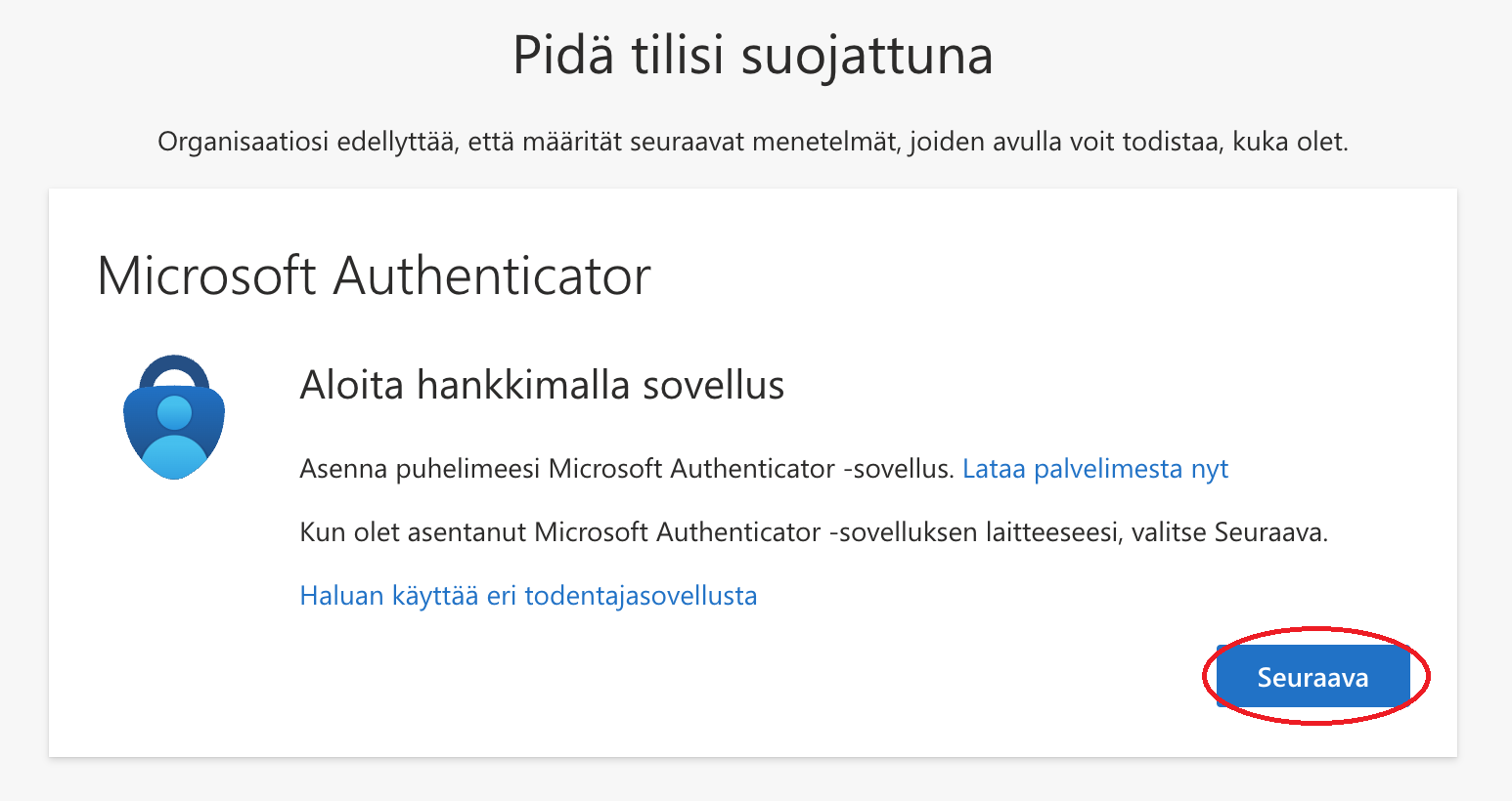 Tietokone ehdottaa latamaan sovelluksen puhelimeesi