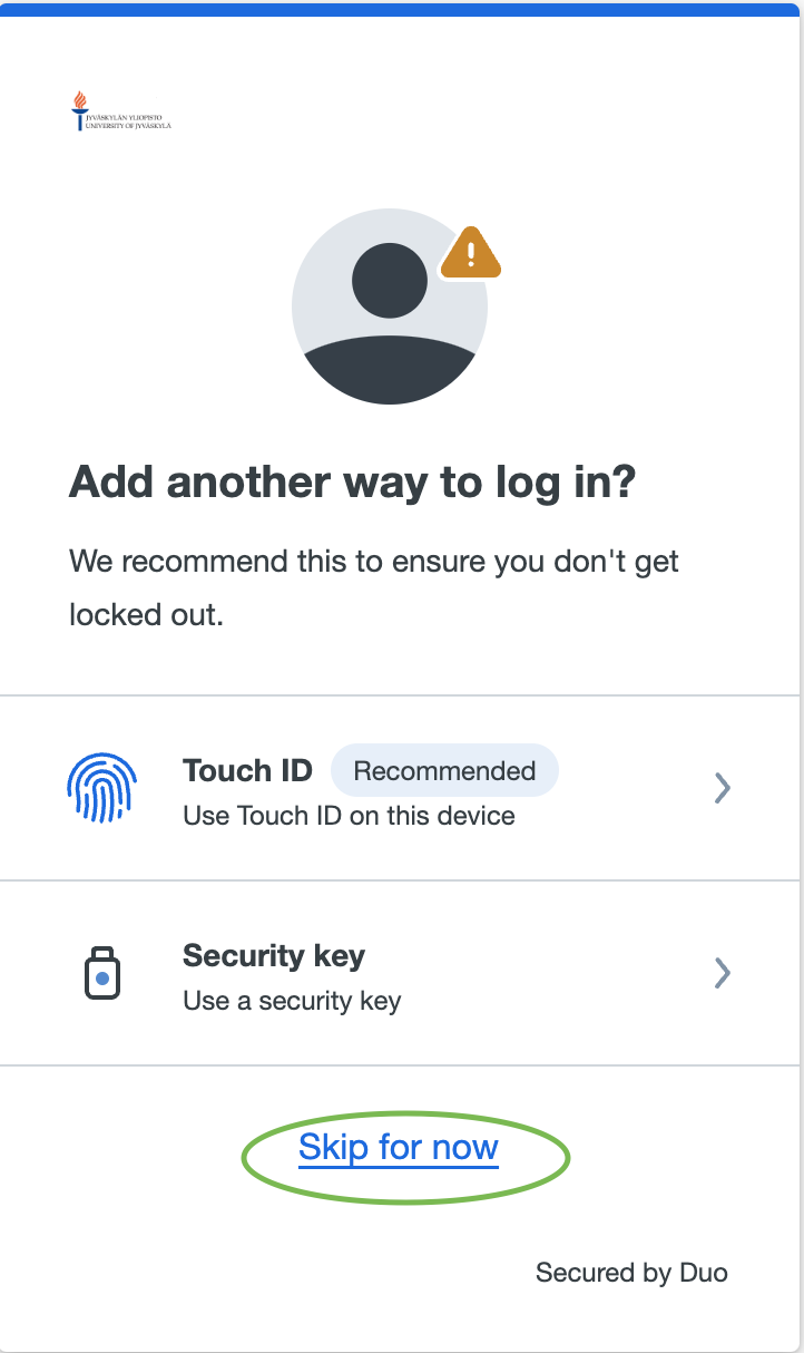 Do you wan't add another way to log in?