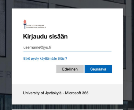 Kirjaudu Mentiin MS-tunnuksellasi