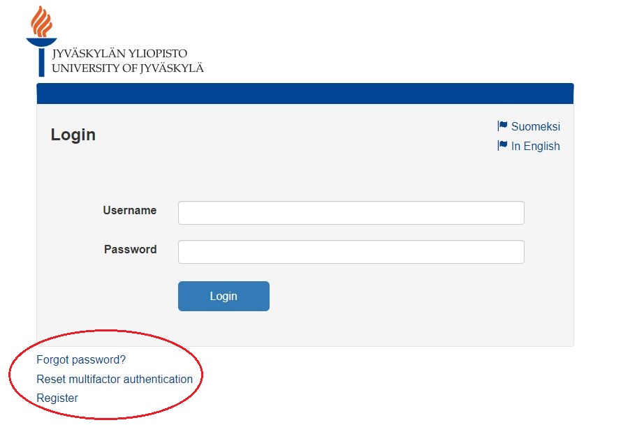 Oma-service front page
