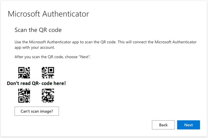 Now you will see a QR code. Proceed with the installation on your phone.