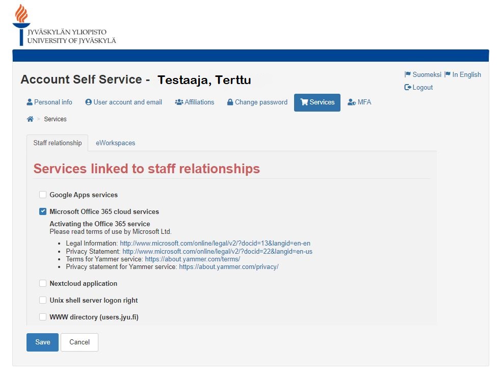 Services from OMA-services