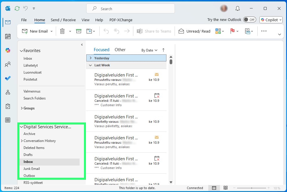 Outlook Classic desktop application