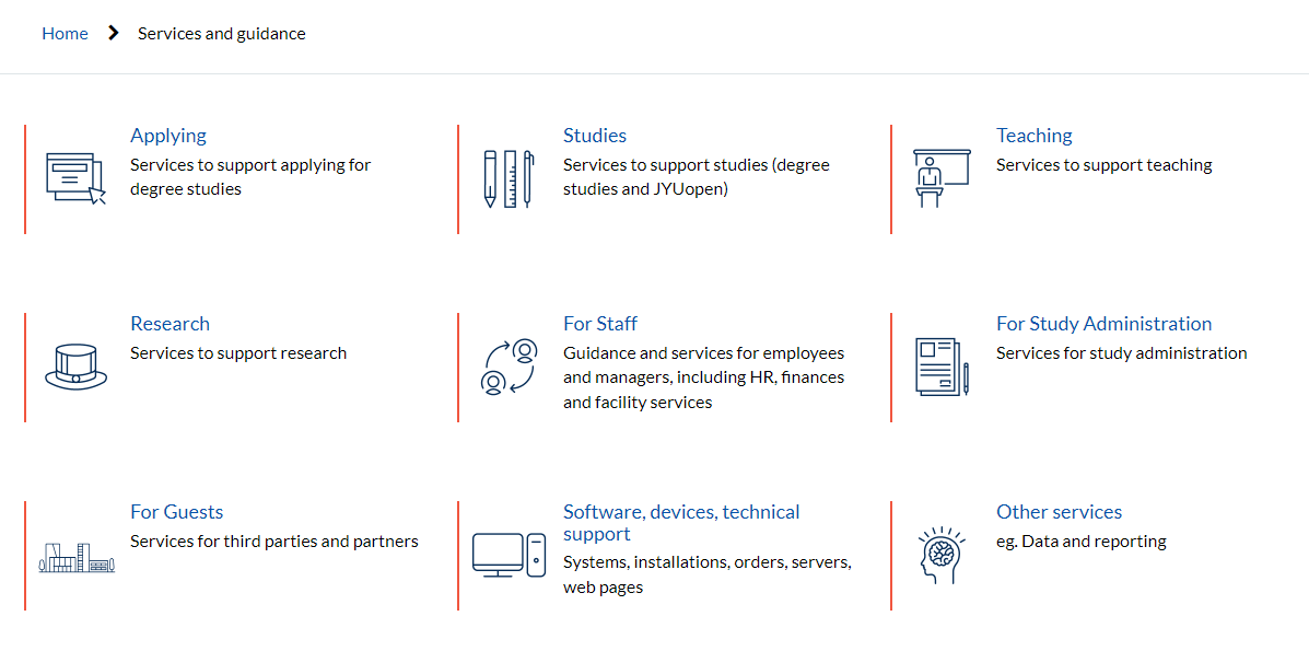 helpjyu service catalog