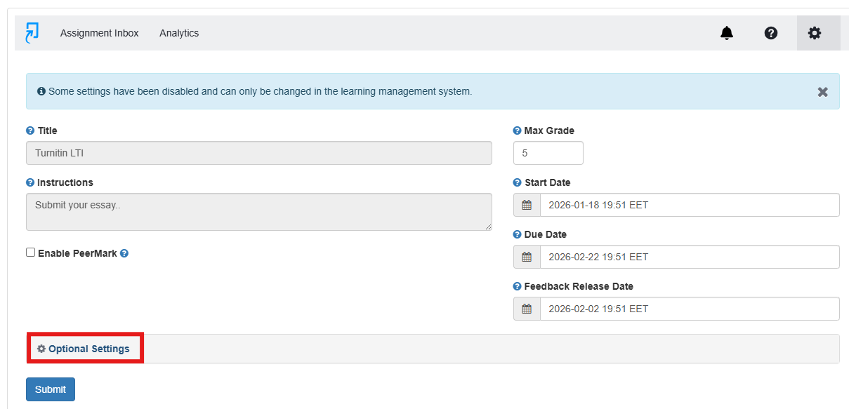 Guides - Adding Turnitin LTI in Moodle course - Jyväskylän yliopisto