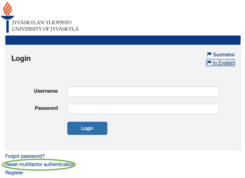 OMA-service login page